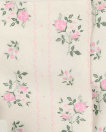 Lot de 2 paires de chaussettes mi-longues à fleurs 3D pour filles