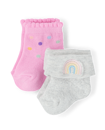 Baby Girls Embroidered Icon Midi Socks 6-Pack
