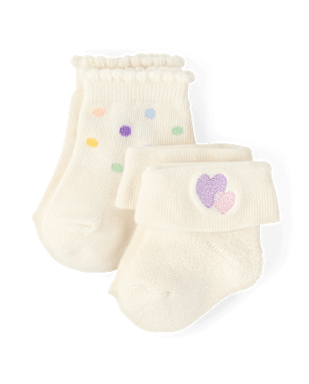 Baby Girls Embroidered Icon Midi Socks 6-Pack