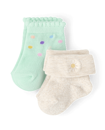 Baby Girls Embroidered Icon Midi Socks 6-Pack