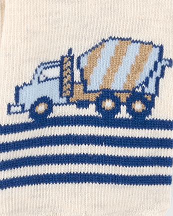 Toddler Boys Construction Vehicle Ankle Socks 6-Pack