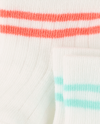 Lot de 6 paires de chaussettes mi-longues rayées pour bébé garçon