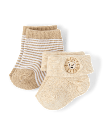 Baby Boys Animal Cushioned Turn Cuff Socks 6-Pack