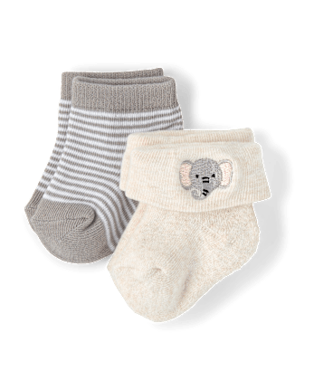 Baby Boys Animal Cushioned Turn Cuff Socks 6-Pack