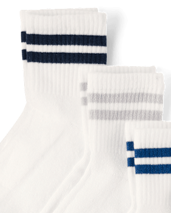 Boys Striped Cushioned Midi Socks 6-Pack