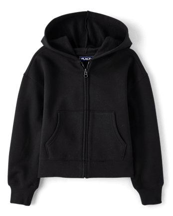Girls Premium Fleece Zip Up Hoodie