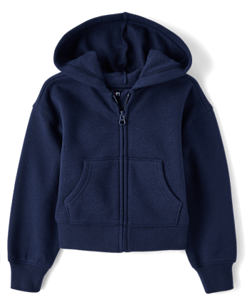 Girls Premium Fleece Zip Up Hoodie