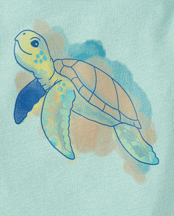 T-shirt à motif tortue pour bébés et petits garçons