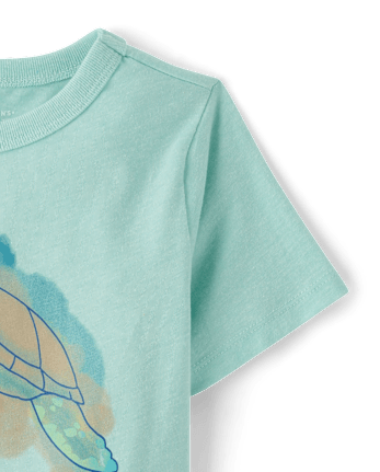T-shirt à motif tortue pour bébés et petits garçons