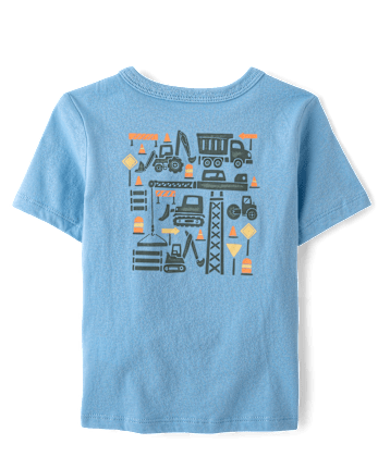 Baby And Toddler Boys Vehicles Front And Back Graphic Tee