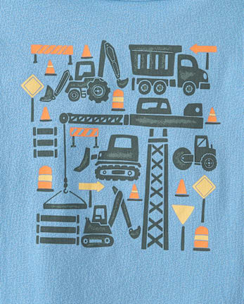 Baby And Toddler Boys Vehicles Front And Back Graphic Tee