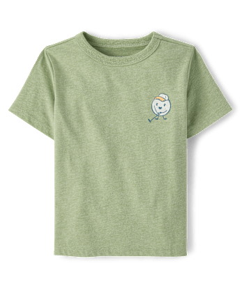 Baby And Toddler Boys Mini Golf World Front And Back Graphic Tee