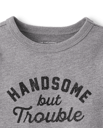 Baby And Toddler Boys Handsome But Trouble Graphic Tee