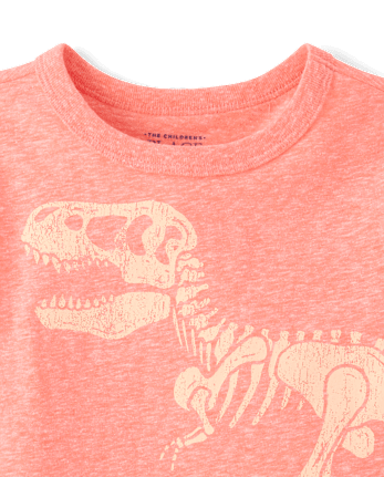 Baby And Toddler Boys Marled Dino Graphic Tee