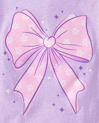 Baby And Toddler Girls Bow Graphic Tee 5-Pack