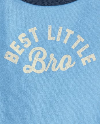 Baby And Toddler Boys Best Little Bro Graphic Ringer Tee