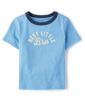 Baby And Toddler Boys Best Little Bro Graphic Ringer Tee