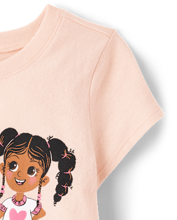 Baby And Toddler Girls Positive Words Graphic Tee