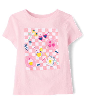 Baby And Toddler Girls Picnic Graphic Tee