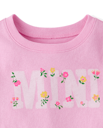 Baby And Toddler Girls Mommy And Me Floral Mini Graphic Tee