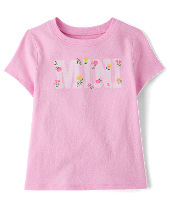 Baby And Toddler Girls Mommy And Me Floral Mini Graphic Tee