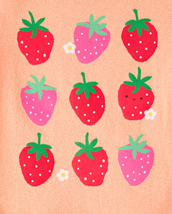 Baby And Toddler Girls Strawberries Graphic Tee