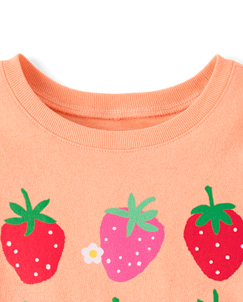 Baby And Toddler Girls Strawberries Graphic Tee
