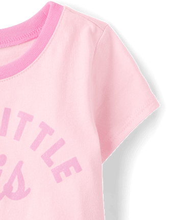 Baby And Toddler Girls Best Little Sis Graphic Ringer Tee