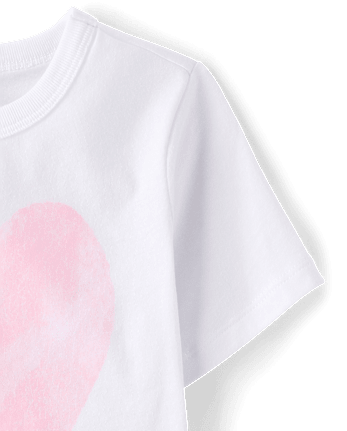 Baby And Toddler Girls Marled Heart Relaxed Graphic Tee