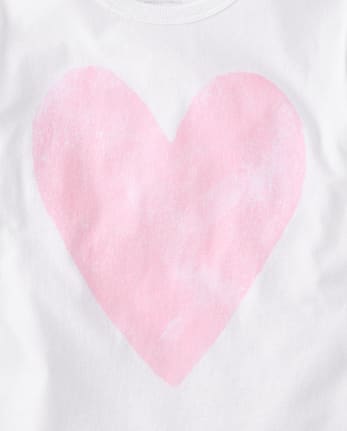 T-shirt graphique oversize à cœur chiné pour filles