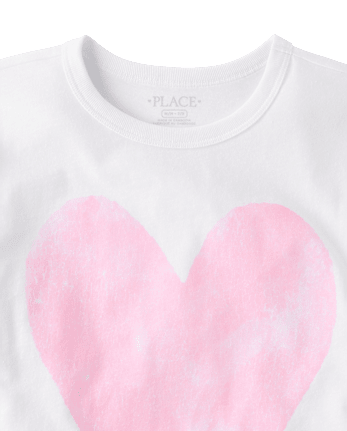 T-shirt graphique oversize à cœur chiné pour filles