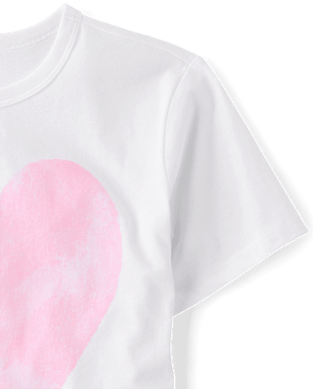 T-shirt graphique oversize à cœur chiné pour filles