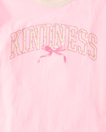 Girls Floral Kindness Relaxed Graphic Tee