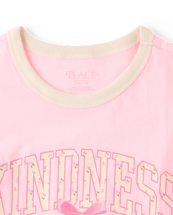 Girls Floral Kindness Relaxed Graphic Tee