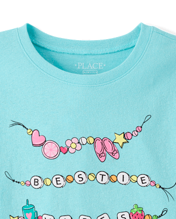 Girls Charm Bracelet Graphic Tee