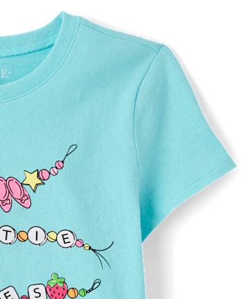 Girls Charm Bracelet Graphic Tee