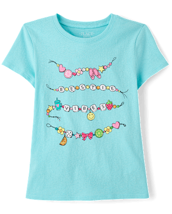 Girls Charm Bracelet Graphic Tee