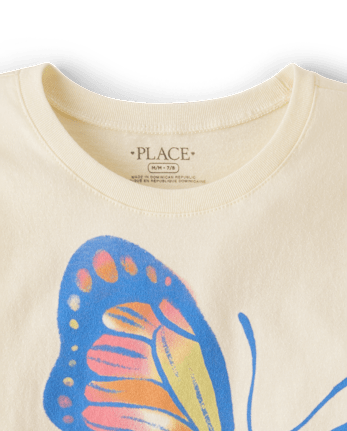 Girls Butterfly Graphic Tee
