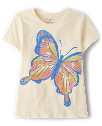 Girls Butterfly Graphic Tee