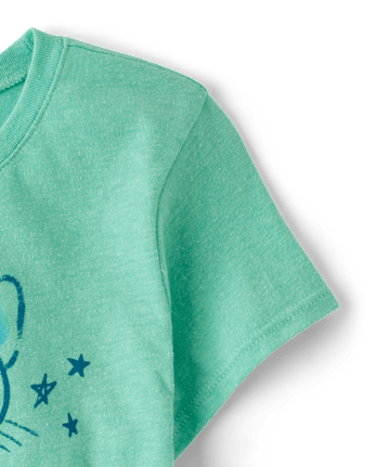 Girls Cat Drink Graphic Tee