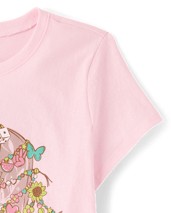 Girls Cowgirl Boot Charm Graphic Tee