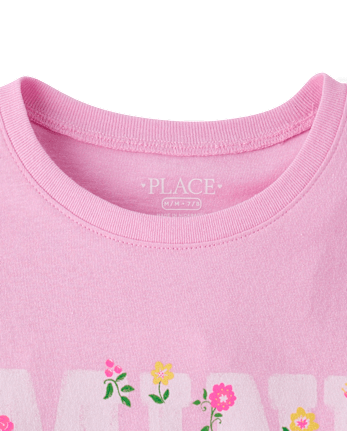 Girls Mommy And Me Floral Mini Graphic Tee