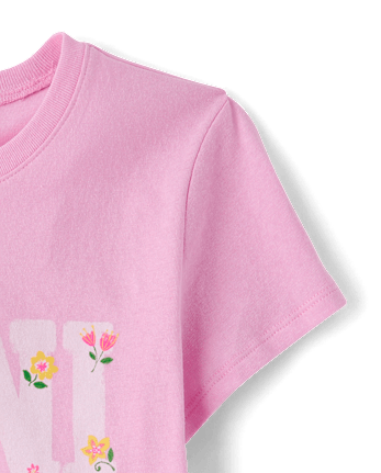 Girls Mommy And Me Floral Mini Graphic Tee