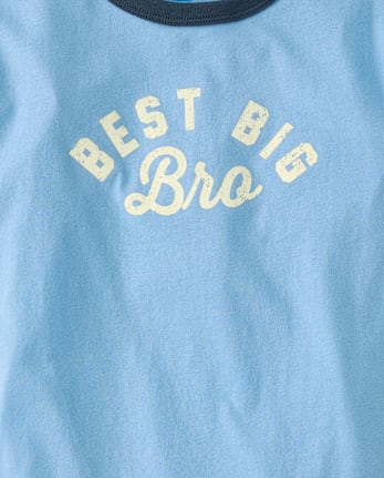 Boys Best Big Bro Graphic Ringer Tee