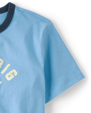 T-shirt graphique à col rond pour garçon « Meilleur grand frère »