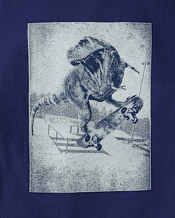Boys Dino Skateboard Graphic Tee