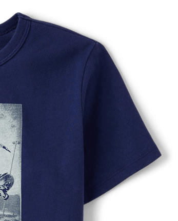 Boys Dino Skateboard Graphic Tee
