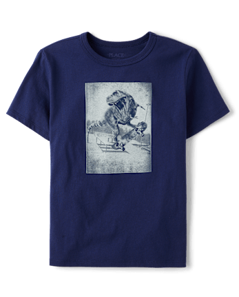 Boys Dino Skateboard Graphic Tee