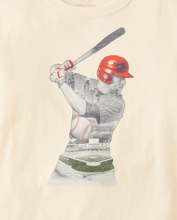 Boys Baseball Player Graphic Tee