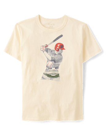 Boys Baseball Player Graphic Tee